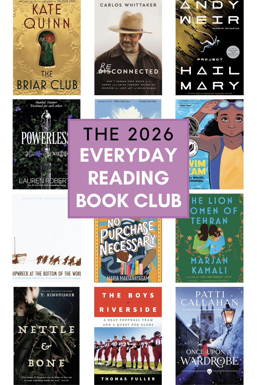 2026 Daily Reading Book Club List